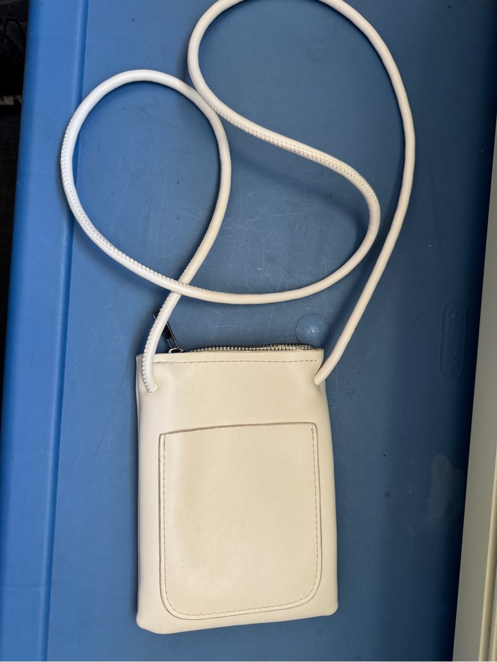 Minimal Cream Crossbody Phone Bag